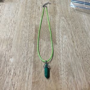 Green/black stone necklace
